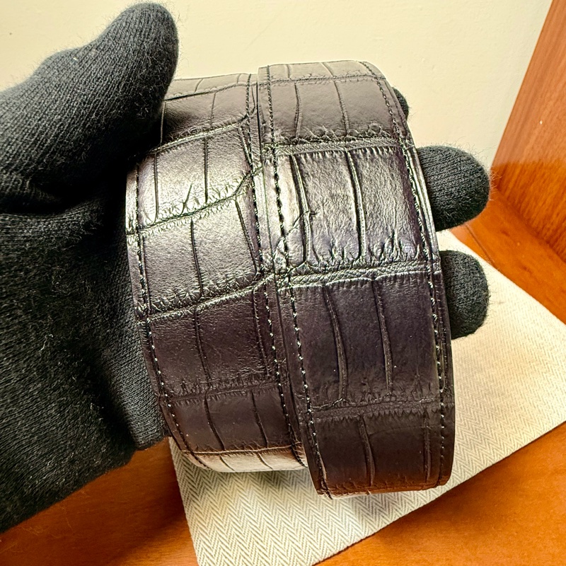 Lv 真鱷魚皮/皮帶（近全新）-7