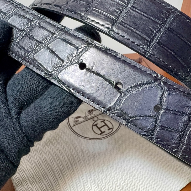 Lv 真鱷魚皮/皮帶（近全新）-8