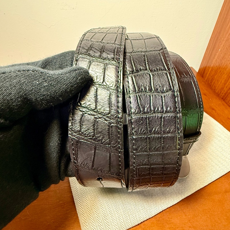 Lv 真鱷魚皮/皮帶（近全新）-9
