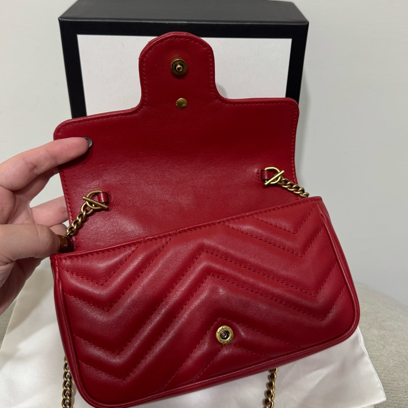 Gucci過年發財紅小斜背包-2