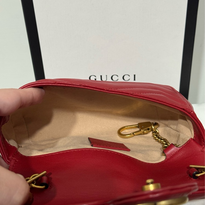 Gucci過年發財紅小斜背包-3