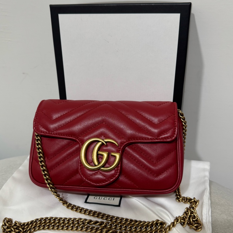 Gucci過年發財紅小斜背包-5
