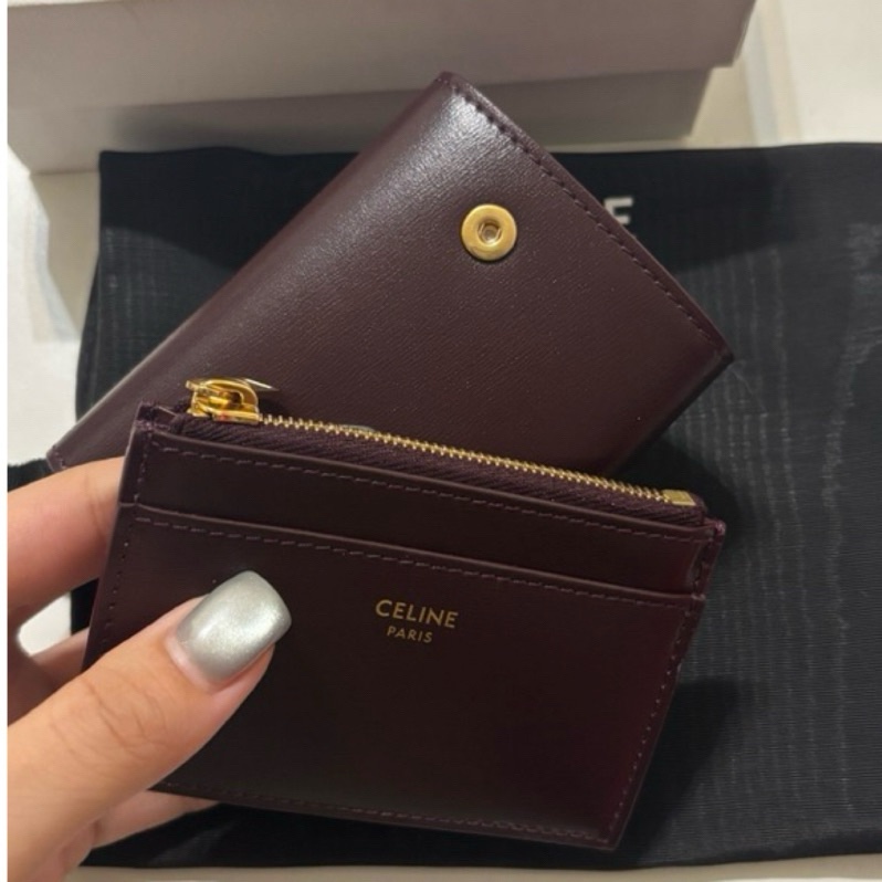 全新✨ CELINE TRIOMPHE小號翻蓋錢包 皮夾 短夾-5