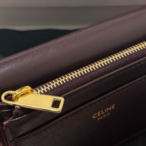 全新✨ CELINE TRIOMPHE小號翻蓋錢包 皮夾 短夾-10