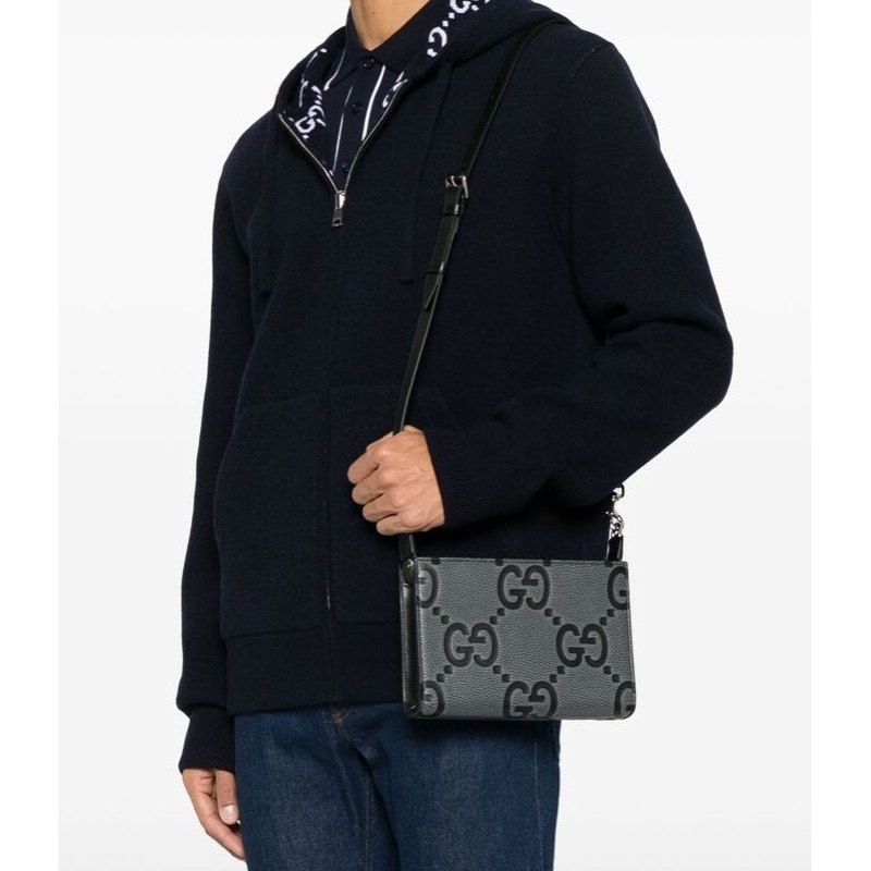 Gucci 男士 拉鍊單肩包均碼-0