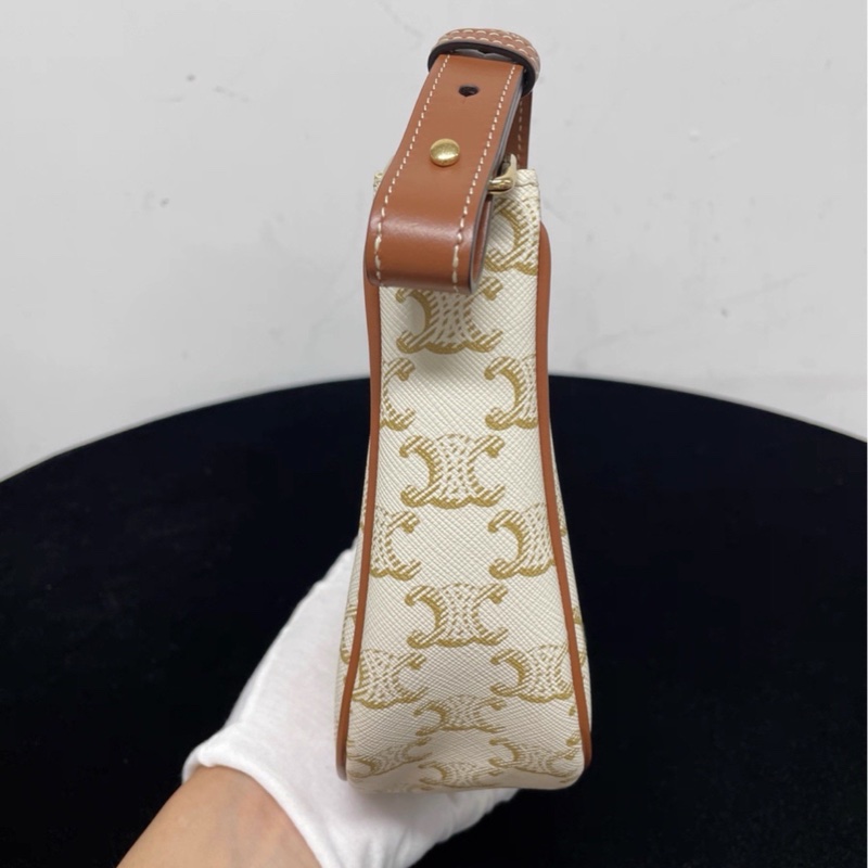 名媛千金味💎Celine賽琳凱旋門老花Hobo手提單肩包-9