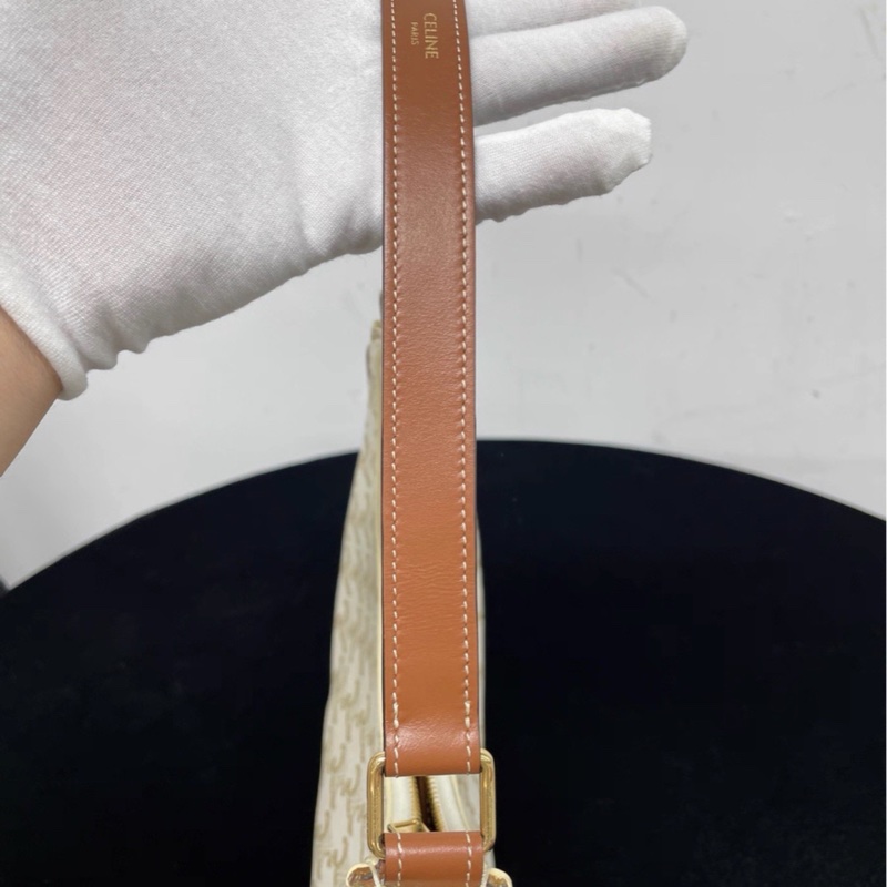 名媛千金味💎Celine賽琳凱旋門老花Hobo手提單肩包-14