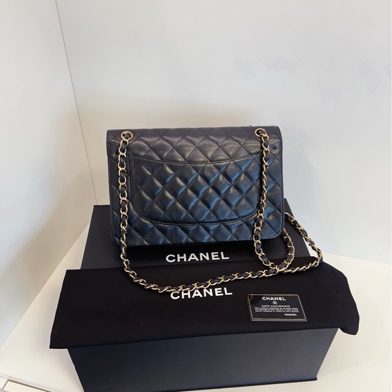 ✨Chanel 牛皮 jumbo 閒置新 配件齊 側背斜背皆可🖤-2