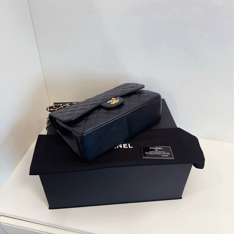 ✨Chanel 牛皮 jumbo 閒置新 配件齊 側背斜背皆可🖤-5