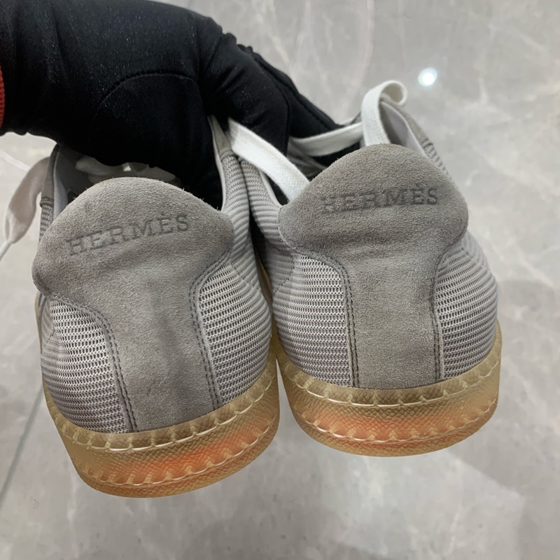 97新HERMES/愛馬仕 灰色休閒低幫板鞋 39碼 無附件-1