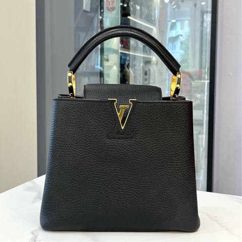 99新 LouisVuitton路易威登 路易威登Capucines 通勤純色 牛皮 卡普辛 單肩 斜挎