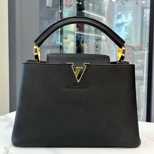 99新 LouisVuitton路易威登 路易威登Capucines 通勤純色 牛皮 卡普辛 單肩 斜挎-6