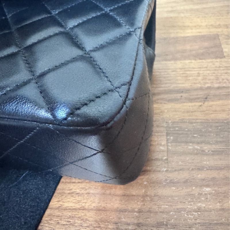 Chanel coco20 黑銀 防刮羊皮芯片台灣購證-23