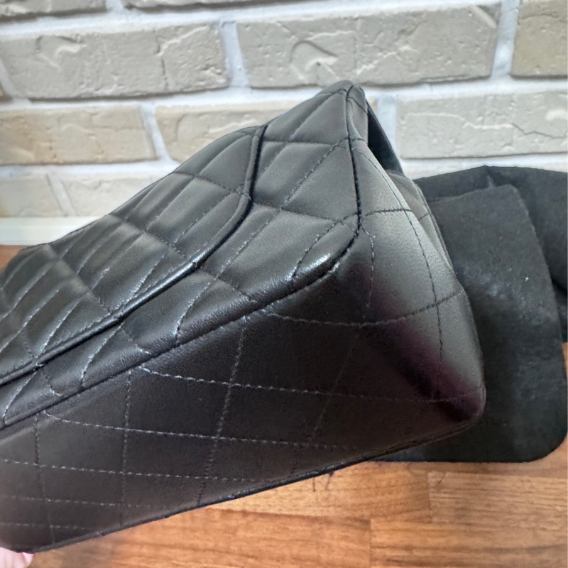 Chanel coco20 黑銀 防刮羊皮芯片台灣購證-25