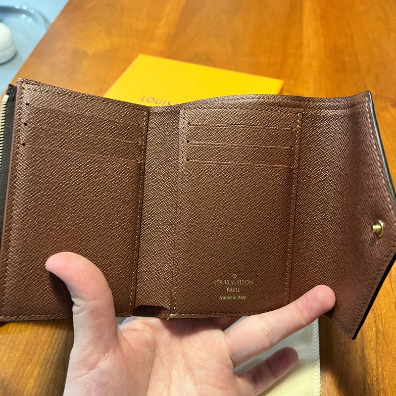 Louis Vuitton 三折信封老花短夾-9