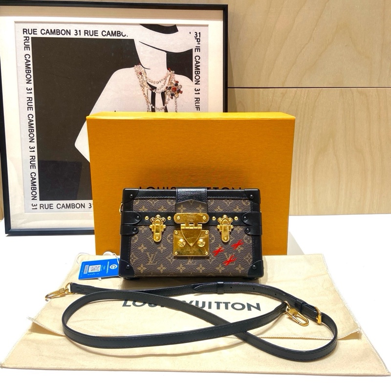 Lv 路易威登 Petite Malle限量款 老花硬盒子 斜挎單肩包-0