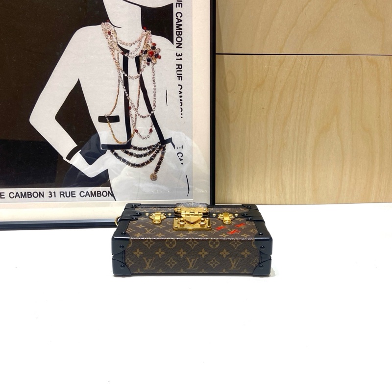 Lv 路易威登 Petite Malle限量款 老花硬盒子 斜挎單肩包-2