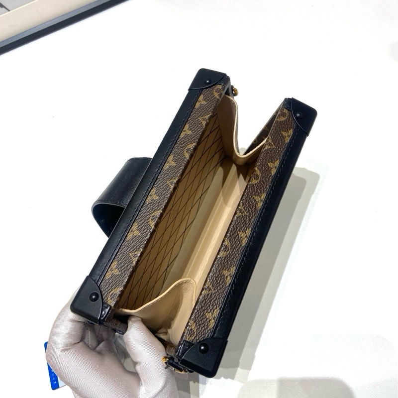 Lv 路易威登 Petite Malle限量款 老花硬盒子 斜挎單肩包-7