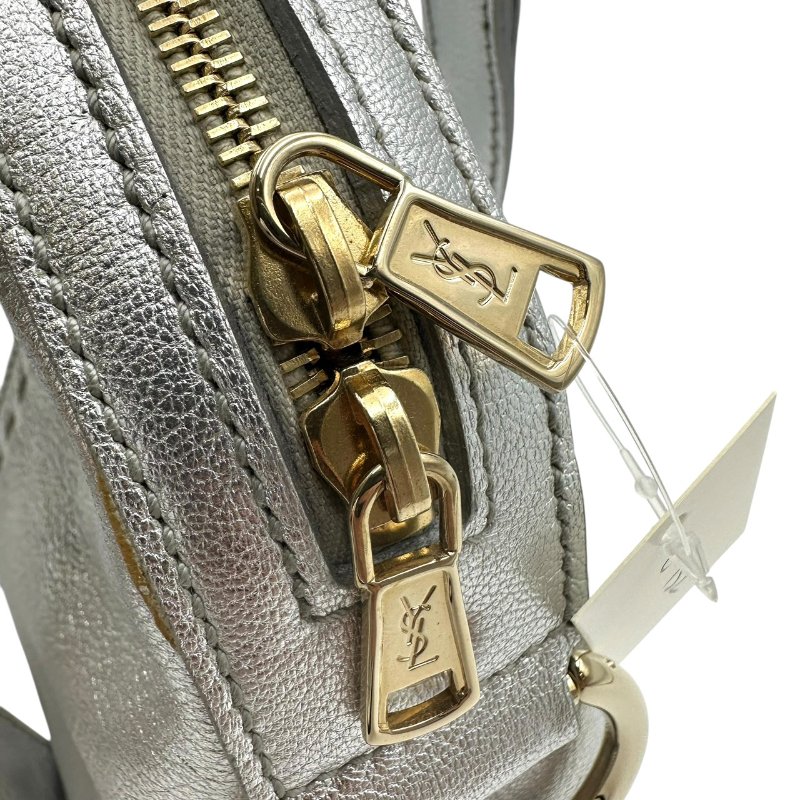 【美收精品】YSL 銀色手提包 C-132【隔月月中將轉賣至日本 上架期限30天】-7