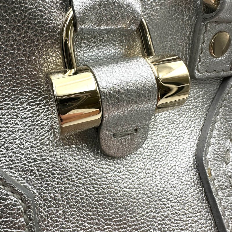 【美收精品】YSL 銀色手提包 C-132【隔月月中將轉賣至日本 上架期限30天】-10