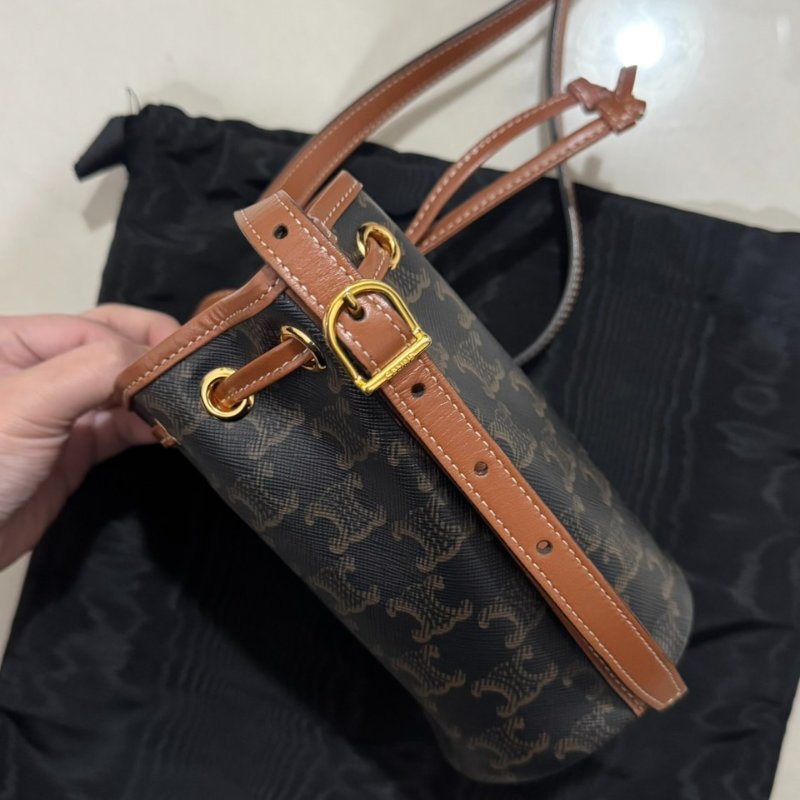 Celine 老花經典mini水桶包-5