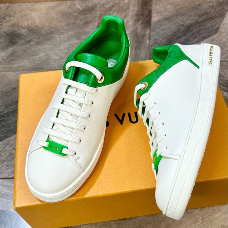 全新 LV 路易威登 新款小白鞋 綠尾滿logo全皮運動鞋 36碼-1
