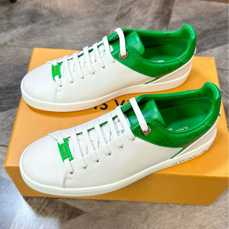 全新 LV 路易威登 新款小白鞋 綠尾滿logo全皮運動鞋 36碼-3