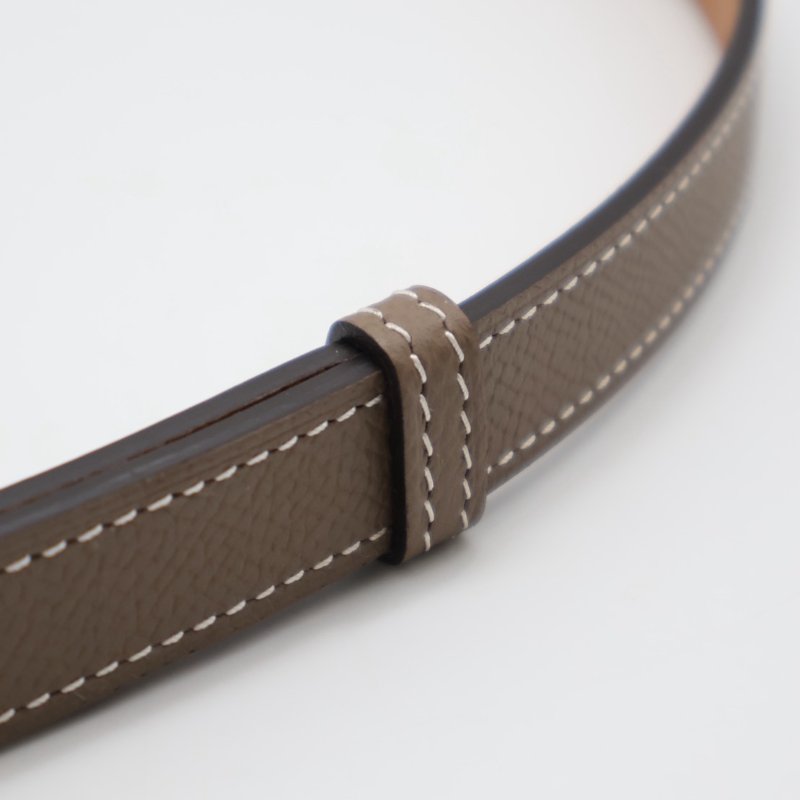 HERMES Kelly釦腰帶 - 灰玫瑰金-6