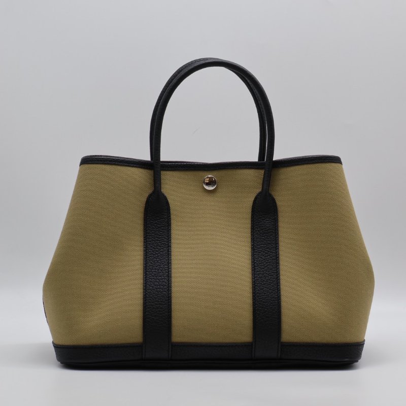 HERMES Garden party 30 - 帆布塵埃拚黑-0