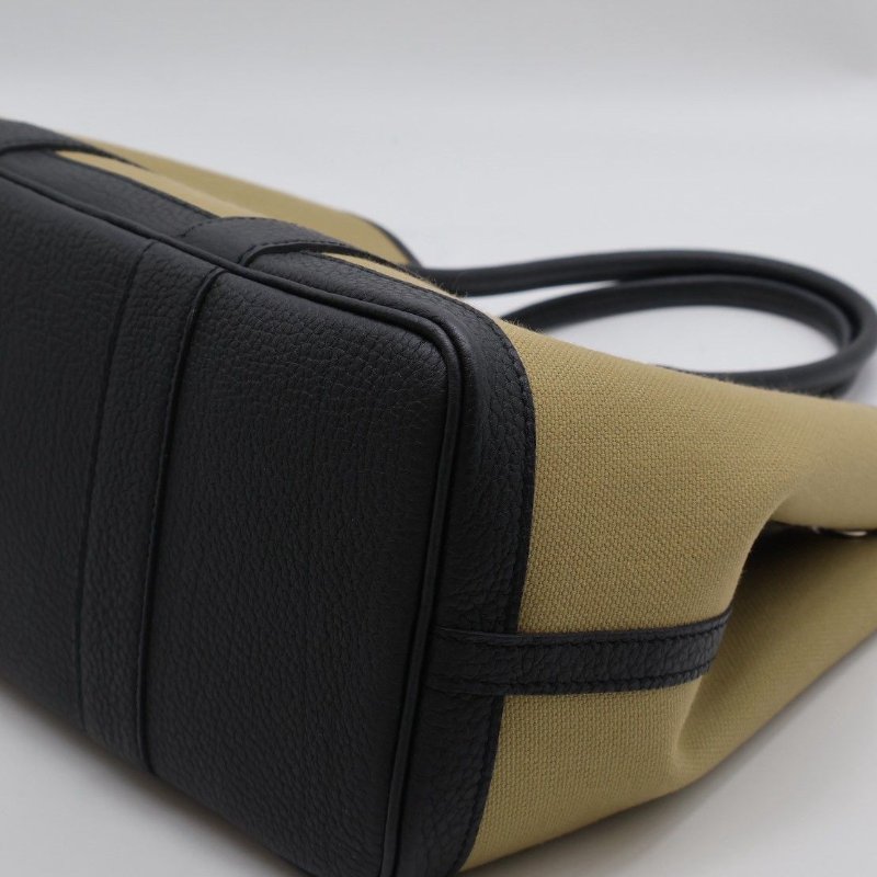 HERMES Garden party 30 - 帆布塵埃拚黑-6