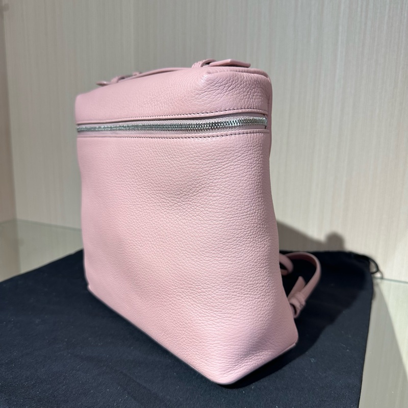 Loro Piana ExtraPocket L23.5 牛皮 豆腐包 雙肩包 小號 粉色-2