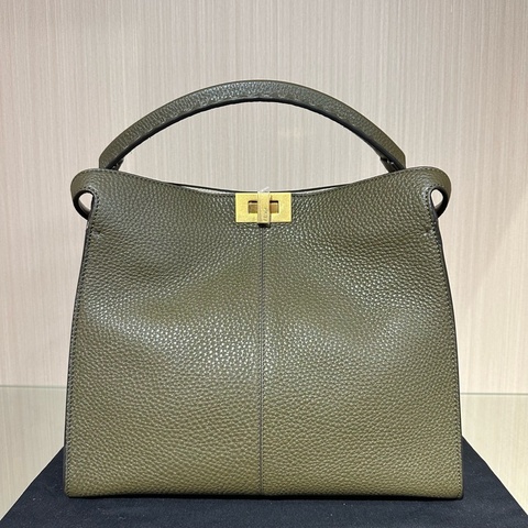 FENDI芬迪 Peekaboo X-LITE托特包 中号 灰绿色
