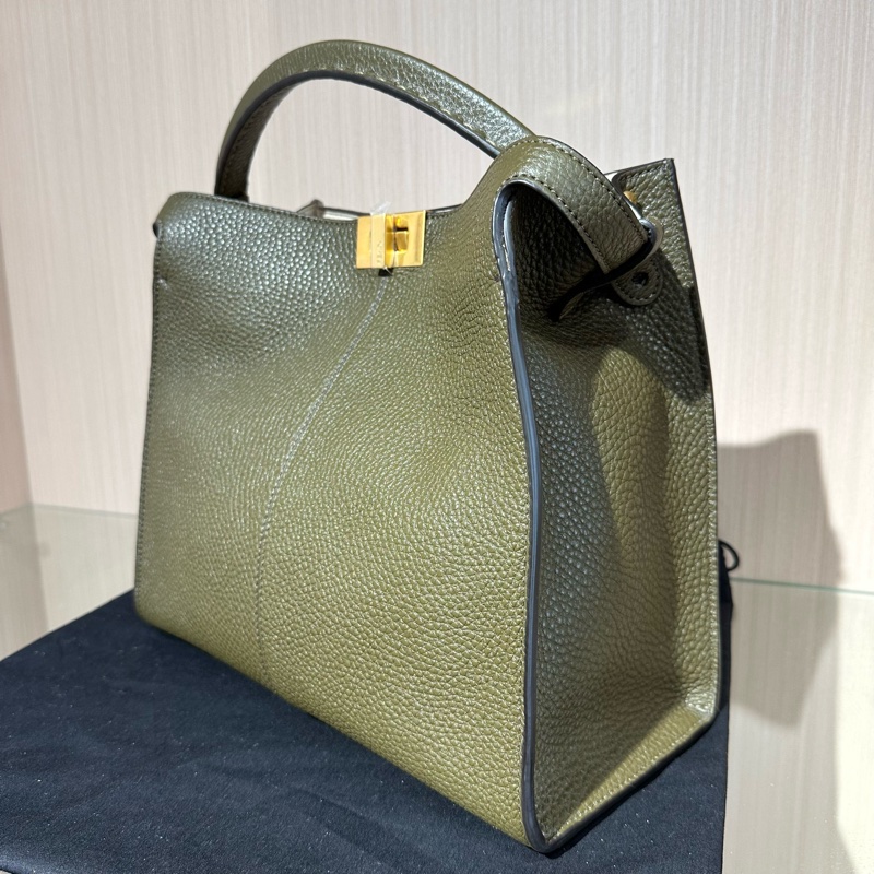 FENDI芬迪 Peekaboo X-LITE托特包 中号 灰绿色-2