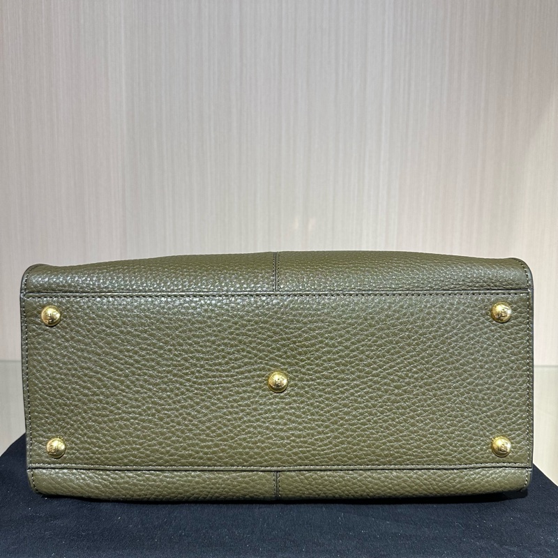 FENDI芬迪 Peekaboo X-LITE托特包 中号 灰绿色-4