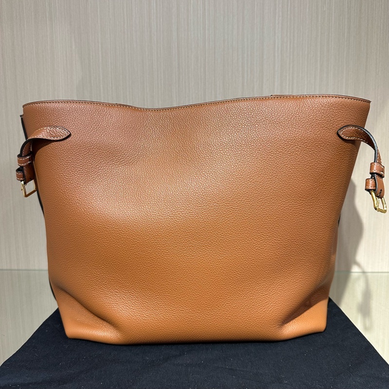 CELINE赛琳 牛皮托特包 中号 咖色-3