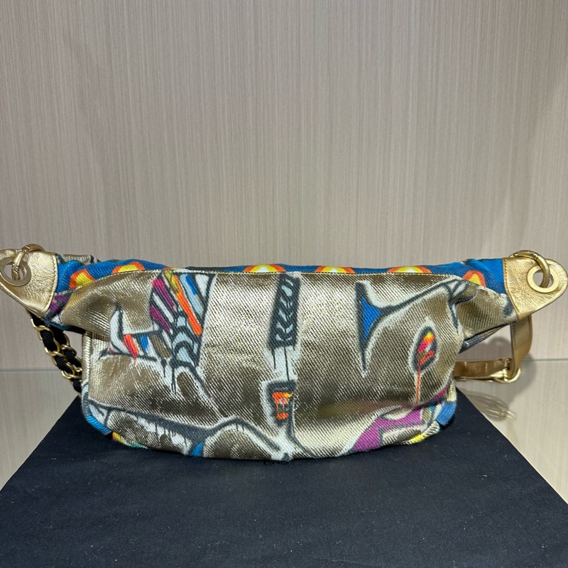 Chanel香奈儿 埃及系列 金色涂鸦 腰包-3