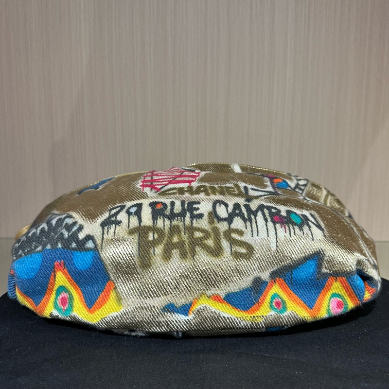 Chanel香奈儿 埃及系列 金色涂鸦 腰包-4