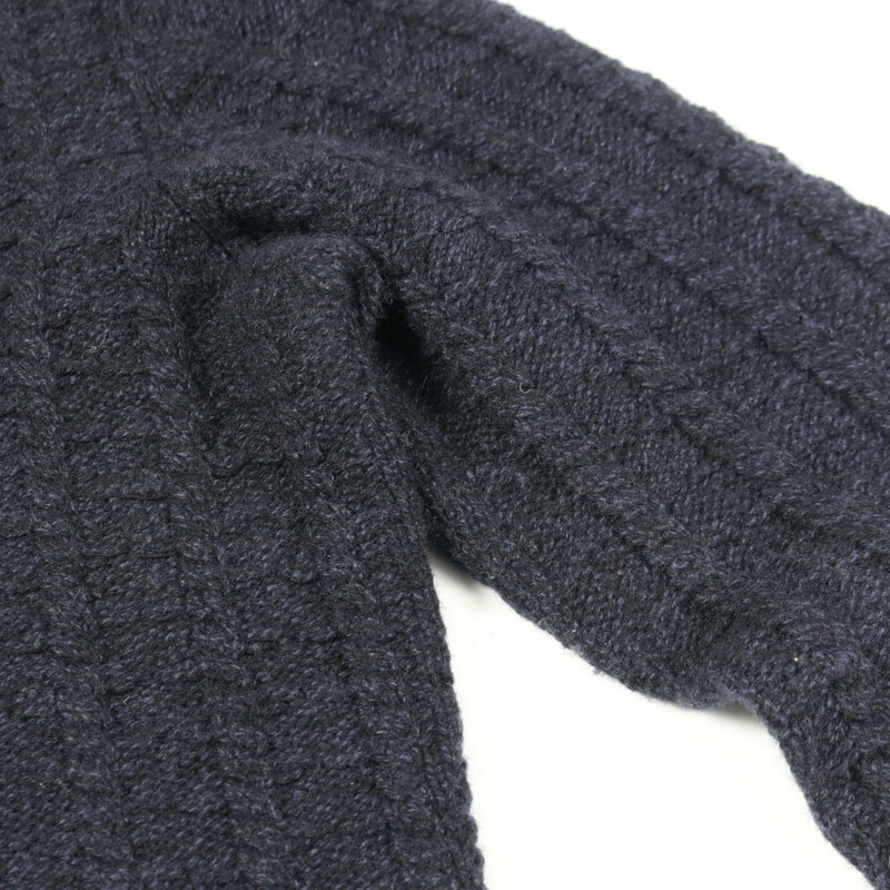 香奈兒 COCO 標誌紐帶連身裙 P75622K10839 羊毛羊絨混紡海軍藍二手 #34 女士 CC-7