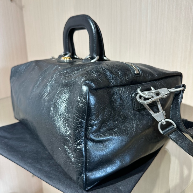 GUCCI古驰 互扣式双G书包背包双肩 黑色-2