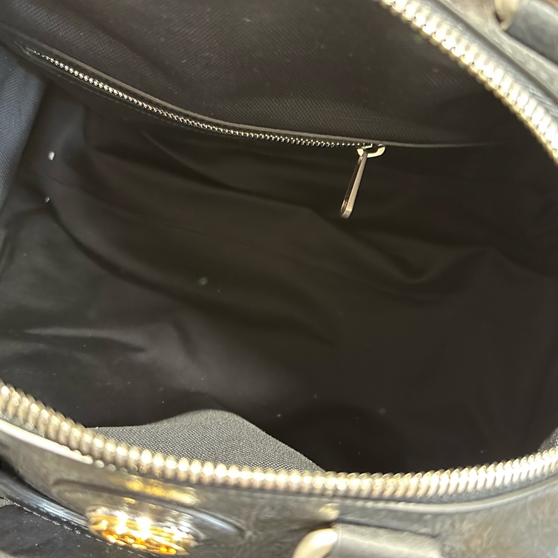 GUCCI古驰 互扣式双G书包背包双肩 黑色-7