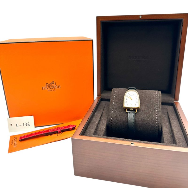 【美收精品】HERMES Galop d'Hermès18K玫瑰金腕錶 X刻 C-136【隔月月中將轉賣至日本 上架期限30天】-9