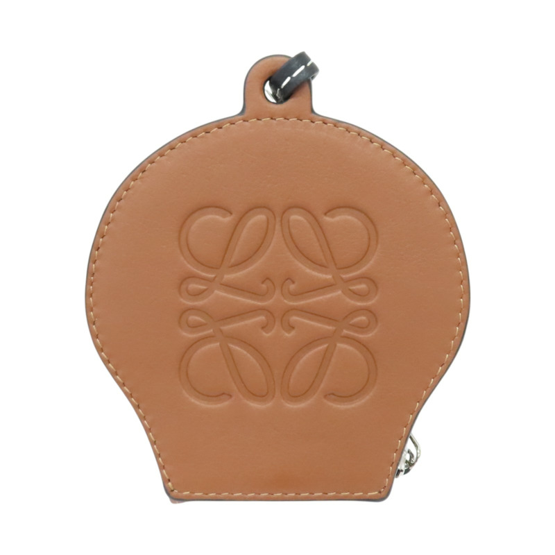 棕色牛皮 貝殼 拉鍊 零錢包 111.10.161【LOEWE 羅威】 111.10.161-1