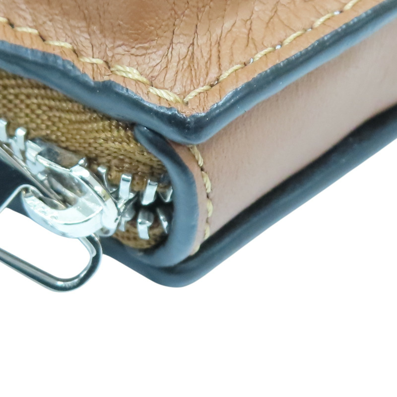 棕色牛皮 貝殼 拉鍊 零錢包 111.10.161【LOEWE 羅威】 111.10.161-7