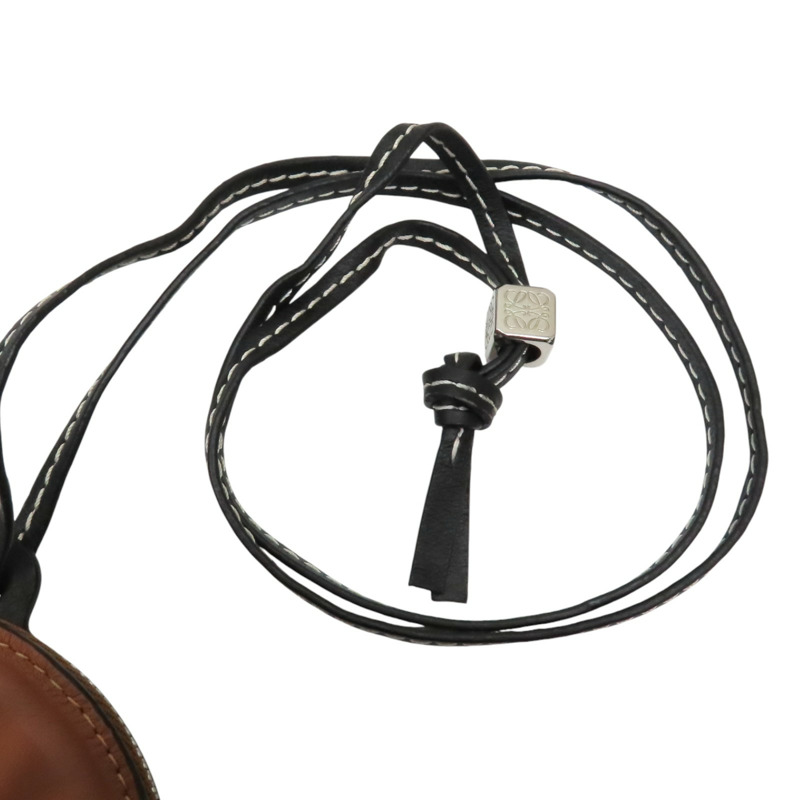 棕色牛皮 貝殼 拉鍊 零錢包 111.10.161【LOEWE 羅威】 111.10.161-10