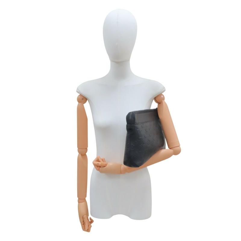 黑色 原花壓紋牛皮 Pochette Voyage Soup 手拿包【LOUIS VUITTON LV 路易威登】 M82545-9