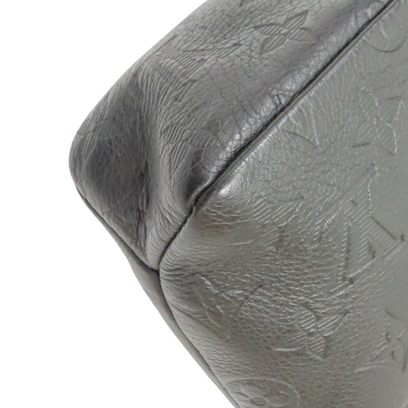 黑色 原花壓紋牛皮 Pochette Voyage Soup 手拿包【LOUIS VUITTON LV 路易威登】 M82545-10