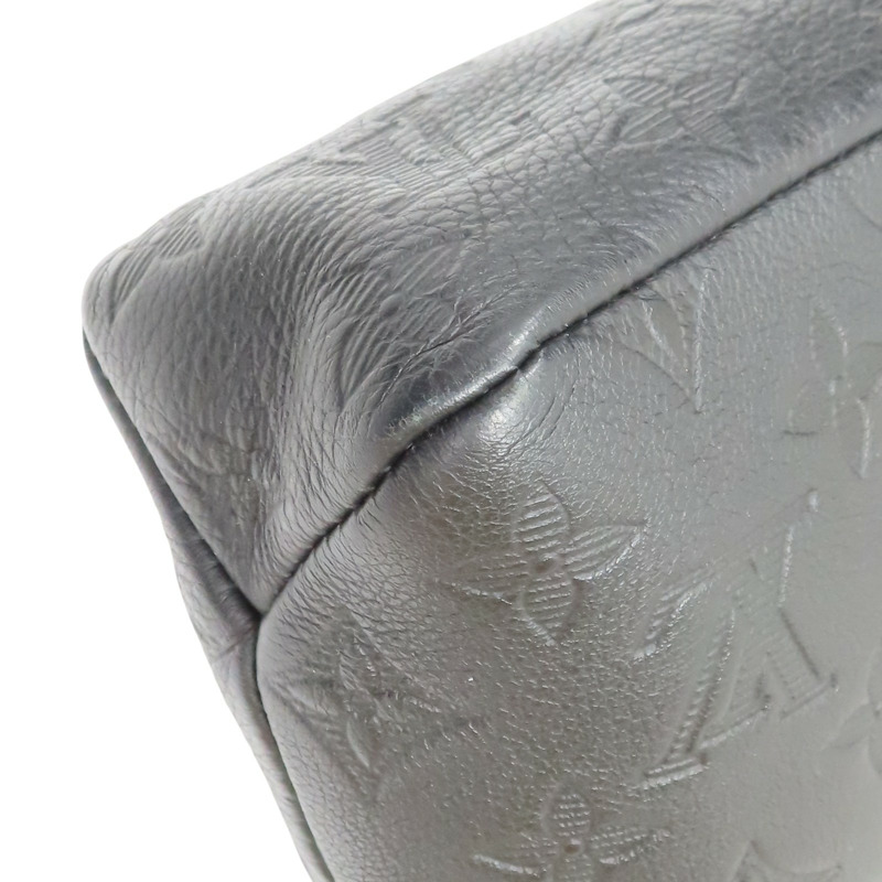 黑色 原花壓紋牛皮 Pochette Voyage Soup 手拿包【LOUIS VUITTON LV 路易威登】 M82545-12