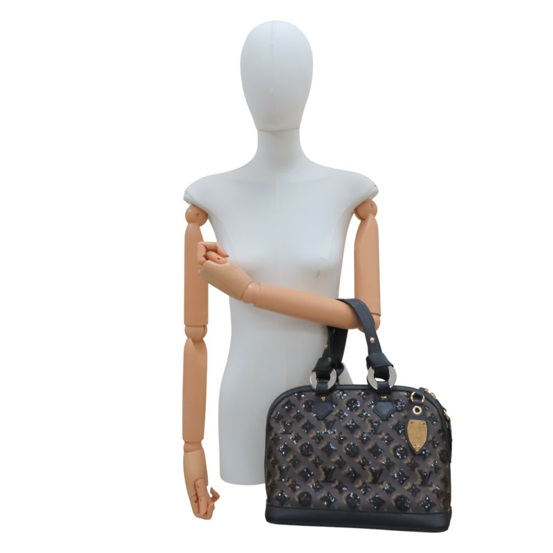 棕色 原花帆布 黑色亮片 Alma 手提包 限量版【LOUIS VUITTON LV 路易威登】 M40246-9