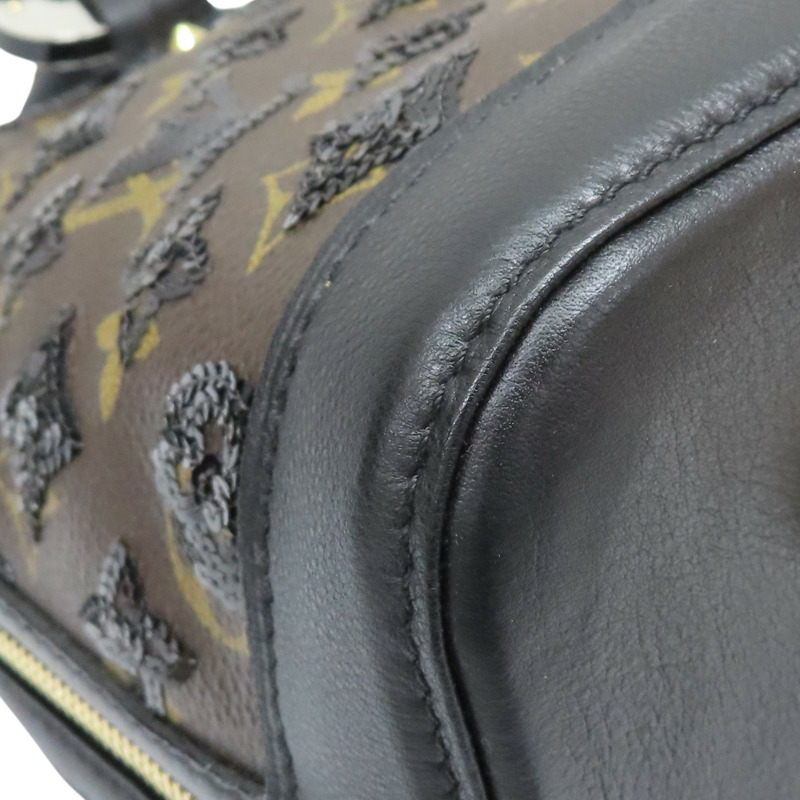 棕色 原花帆布 黑色亮片 Alma 手提包 限量版【LOUIS VUITTON LV 路易威登】 M40246-11
