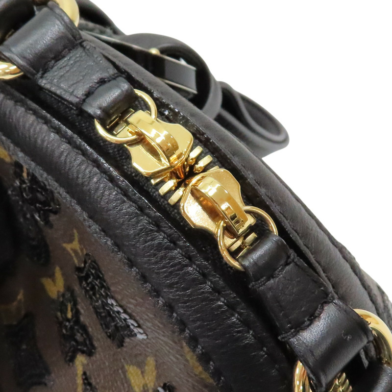 棕色 原花帆布 黑色亮片 Alma 手提包 限量版【LOUIS VUITTON LV 路易威登】 M40246-14